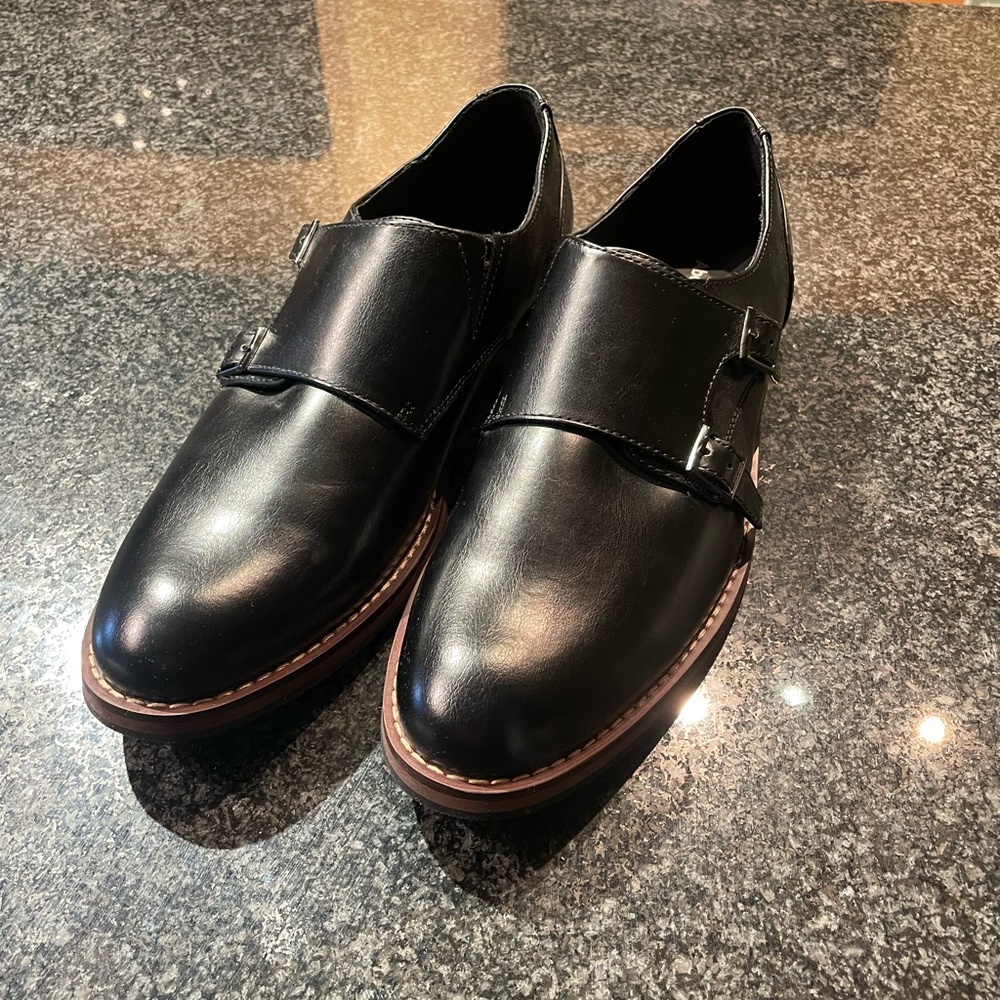 Men's Black Leather Dress Shoes